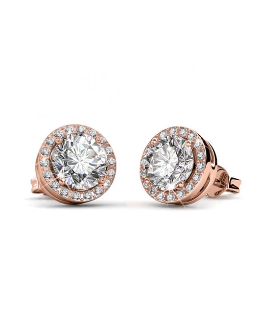 Sophia Ohrringe - Roségold und Kristall - Image 3