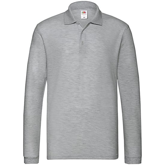 Fruit of the Loom Herren Premium Pique Langarm-Poloshirt (Athletic Heather) - Image 1
