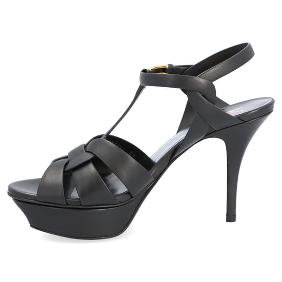 Saint Laurent Tribute Plattform-Sandalen Schwarz - Image 2