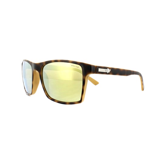 Police Sunglasses S1870M L50G Shiny Havana Ochre Grey