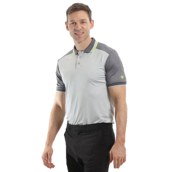 Island Green - Poloshirt für Herren - Emblem (Silbergrau/Holzkohle) - Image 4