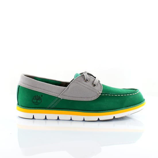 Timberland Harborside 2 Eye Green Leather Lace Up Mens Boat Shoes 6320A
