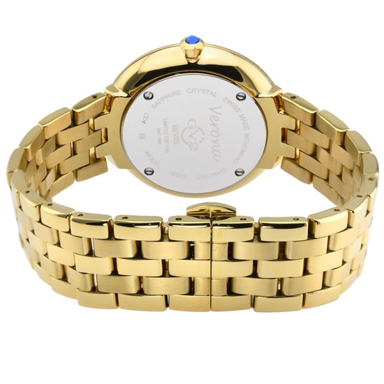 GV2 Womens Verona Schweizer Quarz Diamant Edelstahl Uhr - Image 3