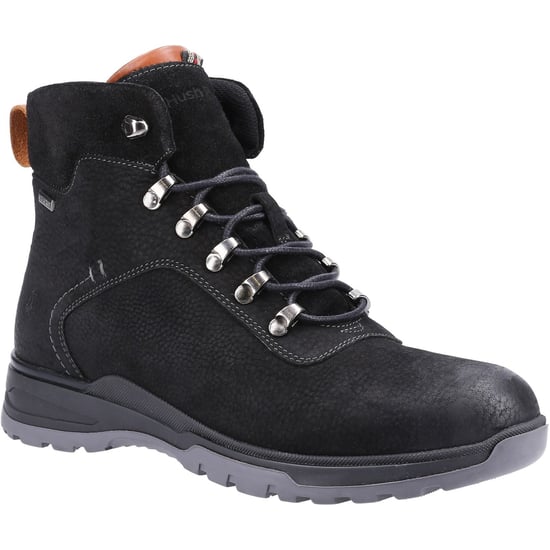 Hush Puppies Paul Leder Herren Schwarz Nubuk Stiefel - Image 1