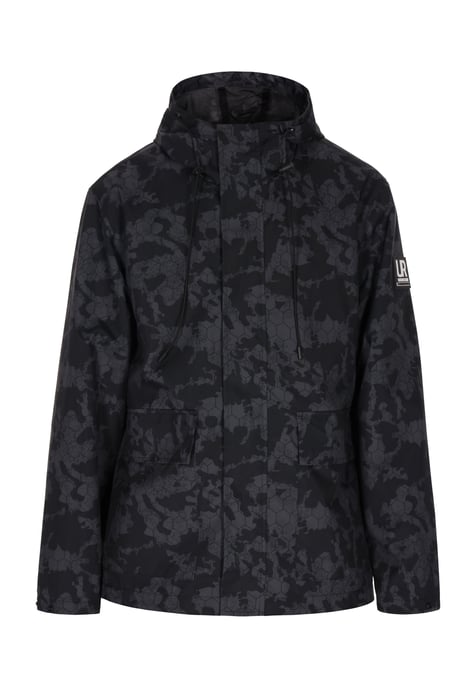 Schmuddelwedda Anorak Herren Dunkelgrau Schwarz Camouflage - Image 1