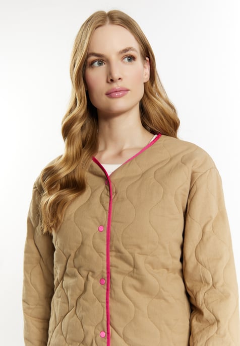 Dreimaster Steppjacke Damen Taupe - Image 5