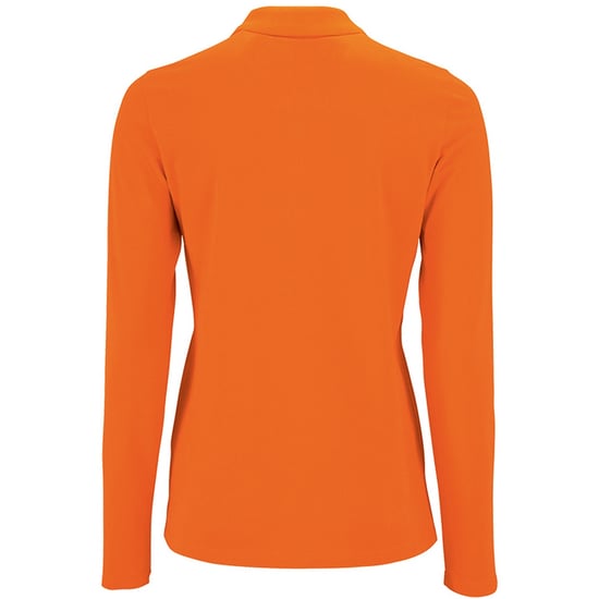 SOLS Womens/Ladies Perfect Langarm-Pique-Poloshirt (Orange) - Image 2