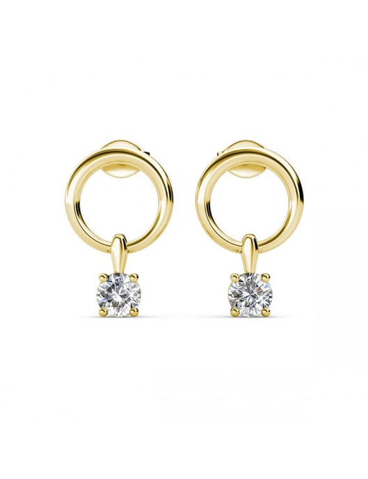 Octavia Ohrringe - Gold und Kristall - Image 3