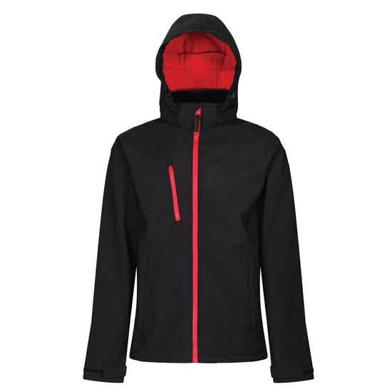 Regatta Mens Venturer Three Layer Soft Shell Jacket (Black/Red)