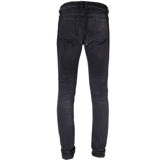 Diesel Sleenker Destroyed Reinforced Denim Schwarze Rohrenjeans - Image 2