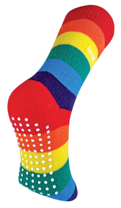 THMO - Herren & Damen Warme Thermische Rutschfeste Regenbogen Socken für den Winter - Image 2