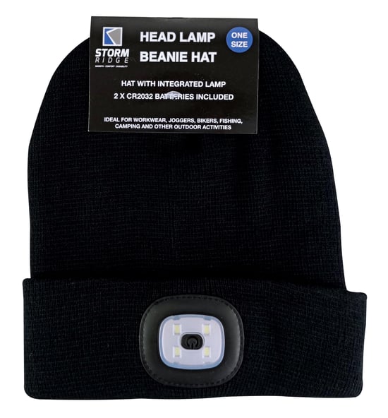 Erwachsene / Herren Winterstrickmütze mit LED-Leuchtfackel - Image 2