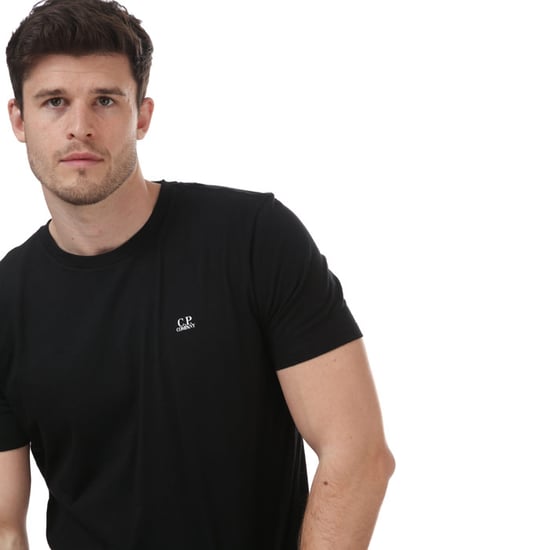 Men's C.P. Company Chest Printed Small Logo T-Shirt in Black