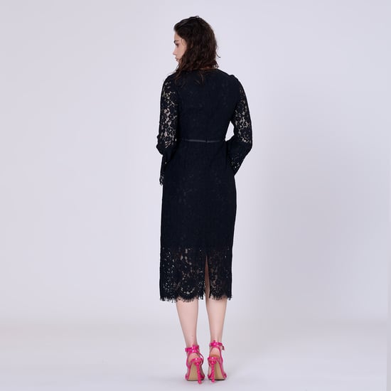 Spitzenkleid mit Bustier-Linien und Tulpenärmeln - Image 3