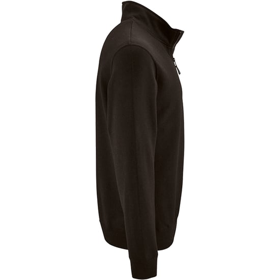SOLS Herren Stan Kontrast Zip Neck Sweatshirt (Schwarz) - Image 3