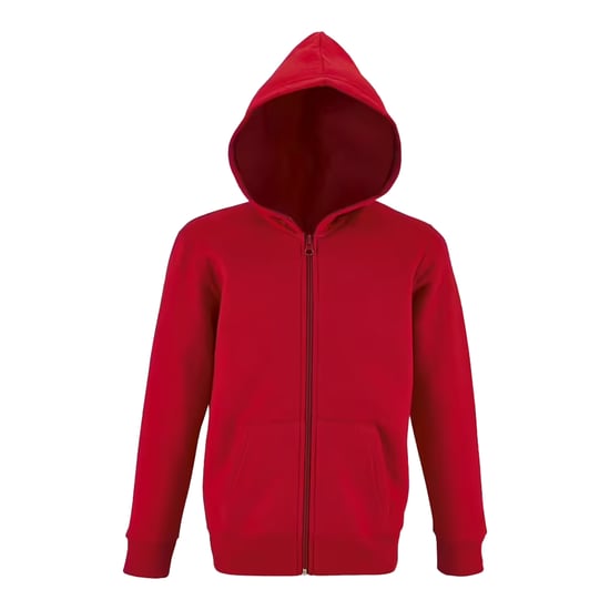 SOLS - "Stone" Hoodie mit durchgehendem Reißverschluss für Kinder (Rot) - Image 1