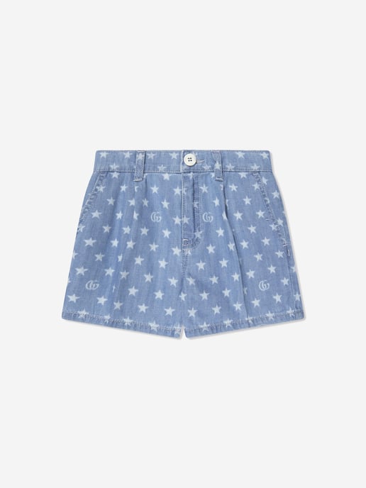 Gucci Kids Denim Shorts in Blue