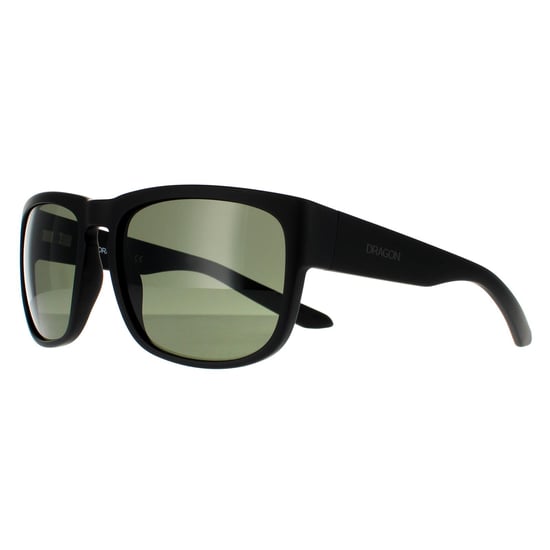 Dragon Square Mens Matte Black G15 Green Sonnenbrille - Image 2