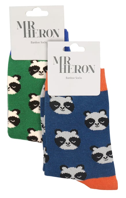 Mr Heron - 2 Paar Socken aus Bambus mit Tiermuster - Panda - Image 2