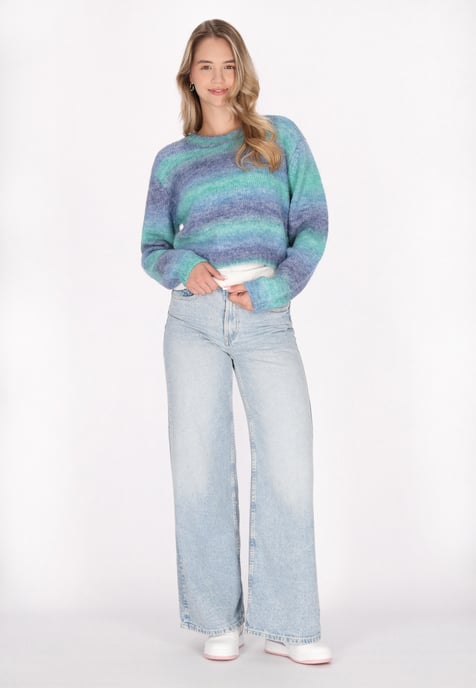 Mymo Pullover Damen Blau Mehrfarbig - Image 2