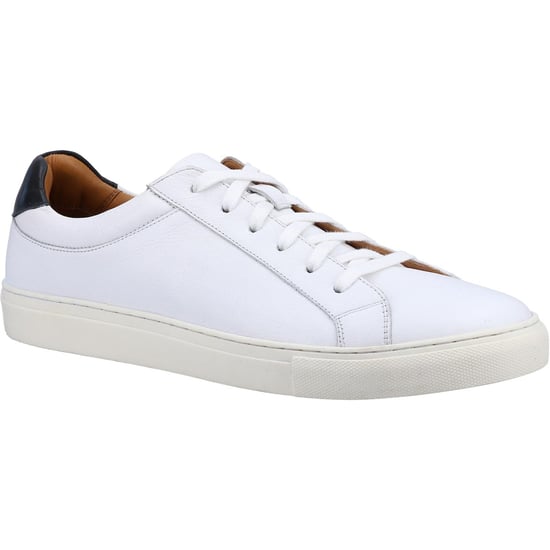 Hush Puppies Colton Leder Herren Weiß Turnschuhe - Image 1