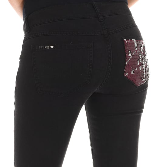 Long jean pants with narrow cut hems 10DBF0475-B088 woman