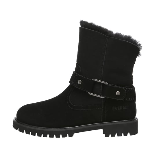 EVER AU Women Pheasant Mid Calf Fashion Boots - Black
