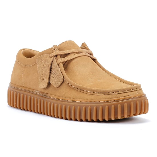 Clarks Torhill Lo Wildleder Herren Dunkel Sand Schuhe - Image 2