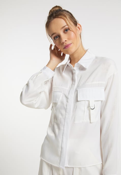 Dreimaster Bluse Damen weiß - Image 3