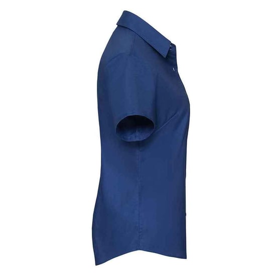 Russell Collection Womens/Ladies Oxford Short-Sleeved Shirt (Bright Royal Blue)