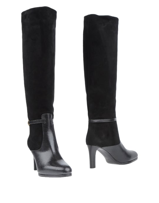 Veronique Branquinho Black Leather Knee High Boots
