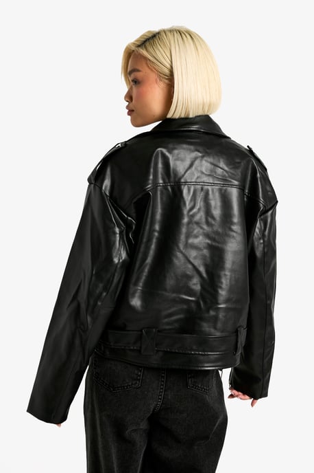 Fur Lined Biker Jacket - Image 2