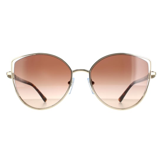 Bvlgari Cat Eye Womens Pale Gold Brown Gradient BV6168