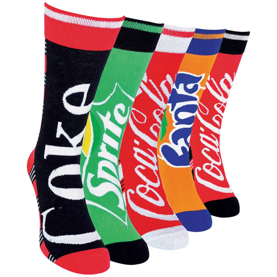 Coca Cola - 5 Pack Unisex bunt gestreift Spaß Neuheit Markenlogo Baumwolle Socken für Männer und Frauen - CM549 - Image 1