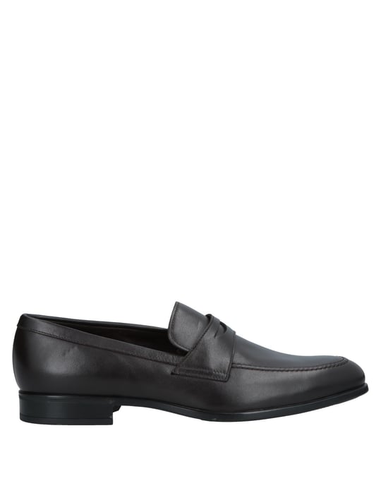 Doucal's Dark Brown Calf Leather Loafers