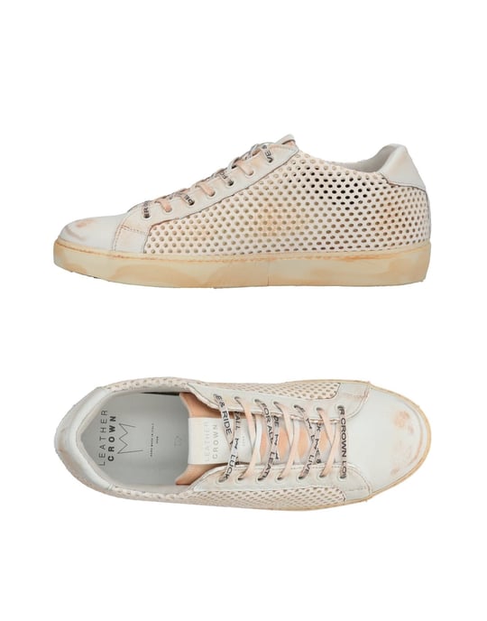 Leather Crown Orange Leather Sneakers