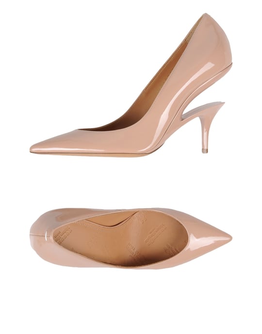 Maison Margiela Pink Leather Court Shoe Heels