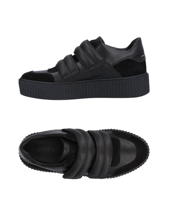 MM6 Maison Margiela Black Leather Sneakers