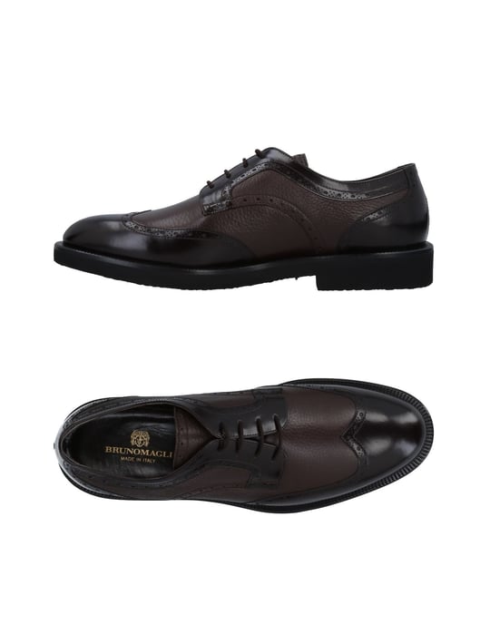 Bruno Magli Dark Brown Buck Leather Shoes