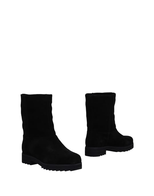 Jil Sander Navy Black Leather Ankle Boots