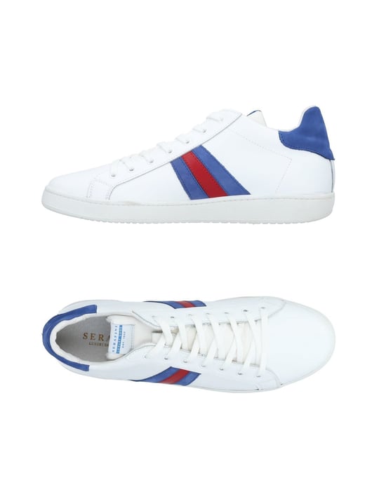 Serafini Luxury White Leather Sneakers
