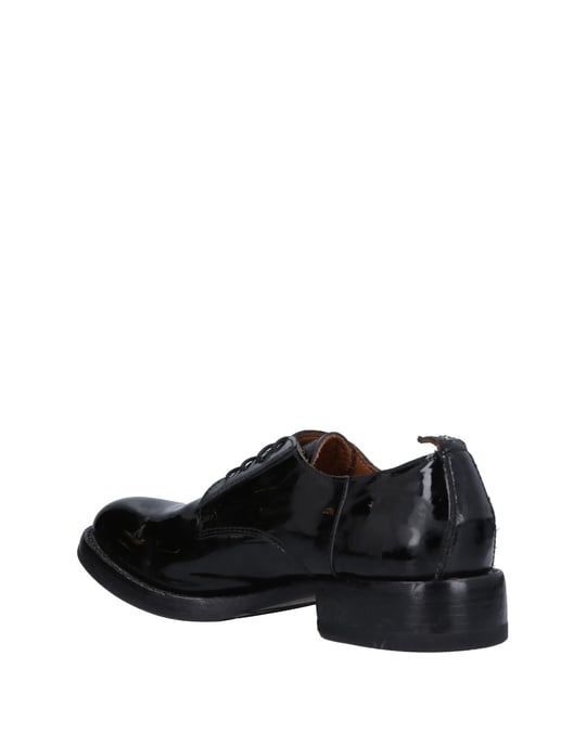 Moma Black Leather Lace Up Shoes