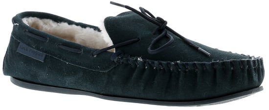 Hush Puppies Allie Leder Womens Mokassin Memory Foam Kunstfell navy - Image 1