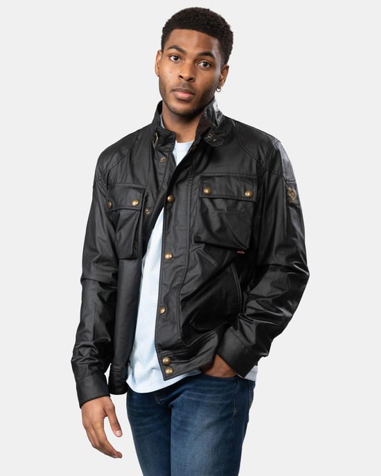 Belstaff Racemaster Mens Waxed Cotton Compact Field Jacket