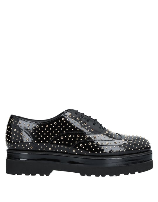 Hogan Black Leather Lace Up Shoes