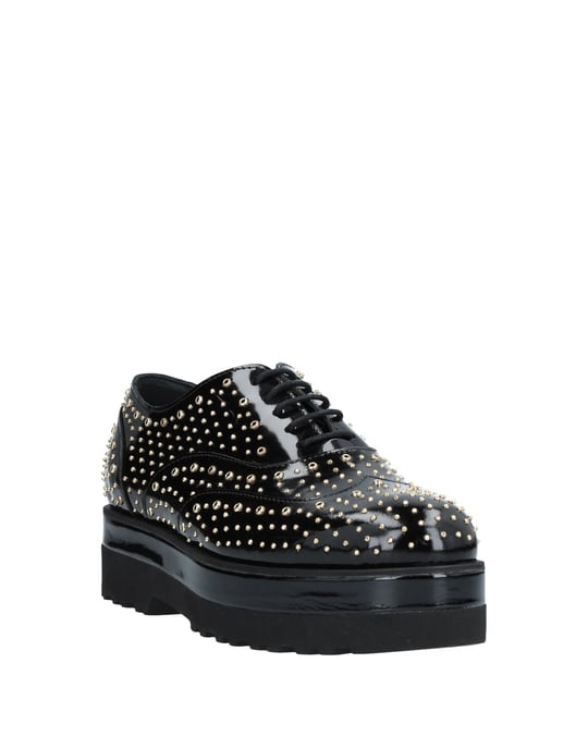 Hogan Black Leather Lace Up Shoes
