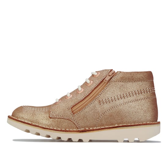 Boots Kick Hi Kickers Pour Fille en Brun Roux - Image 3