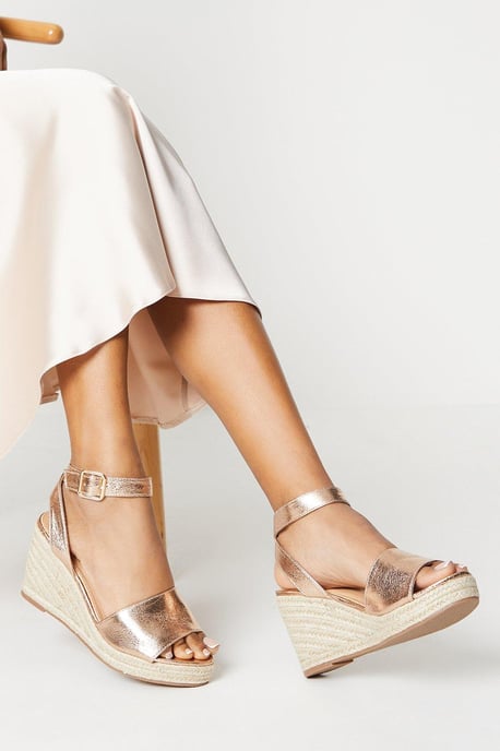Rebekah Peep Toe Wedges - Image 1