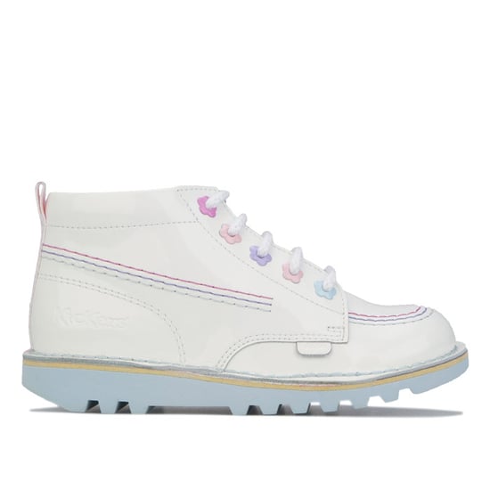 Girl's Kickers Children Kick Hi Fleur Boots in White