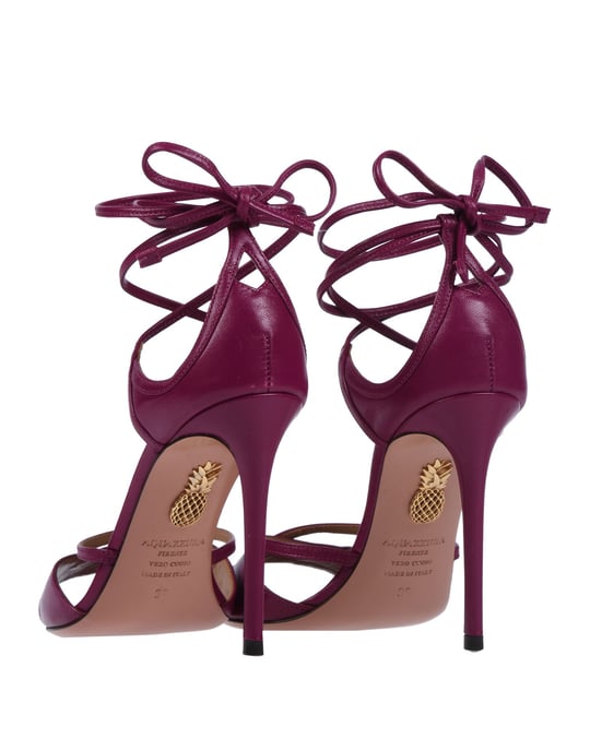 Aquazzura Purple Leather Heels